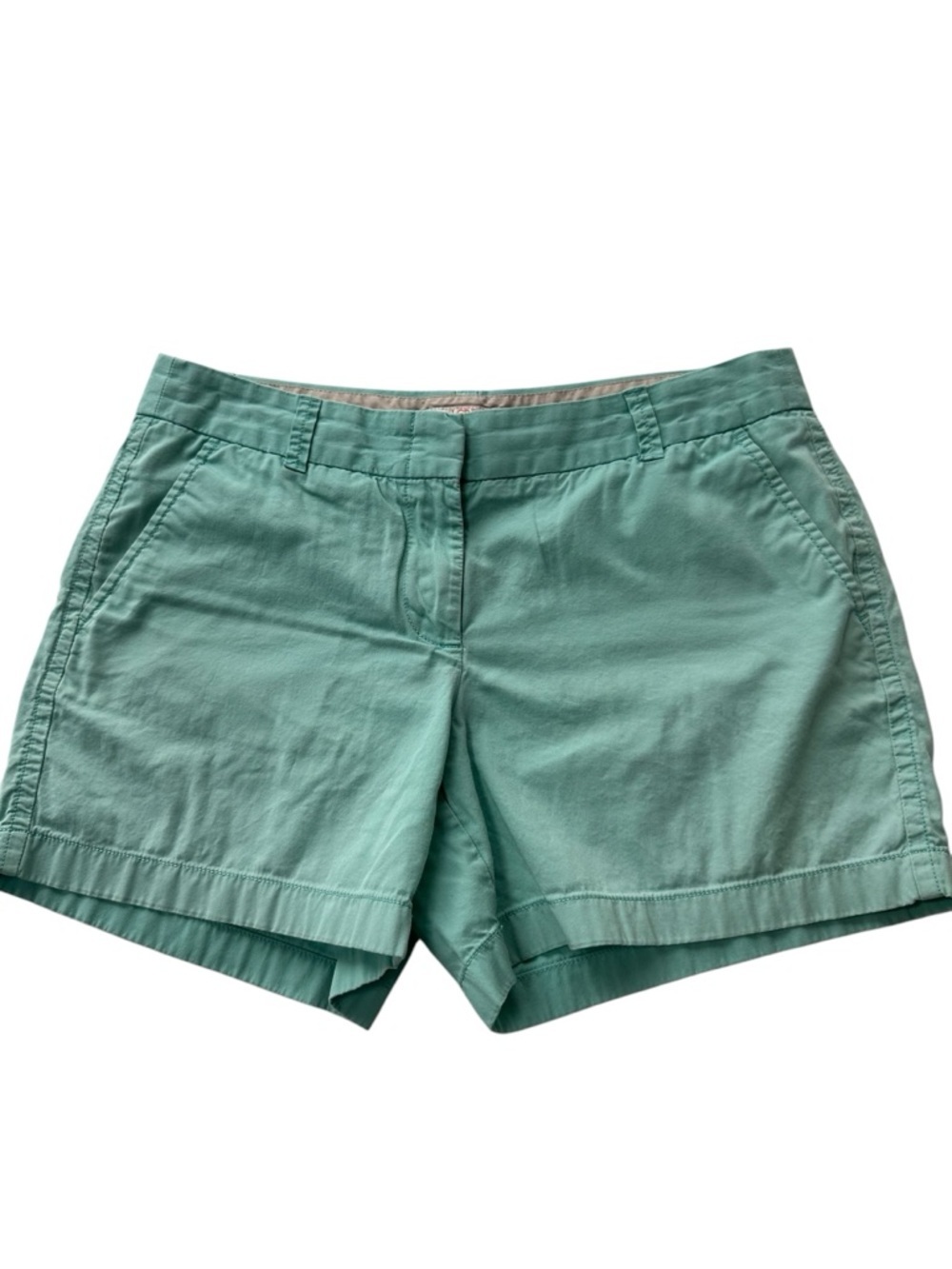 J. Crew Women's Mint Aqua Green Broken In Chino Classic Shorts, Size 8